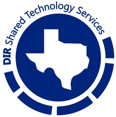 blue circle logo with texas inside